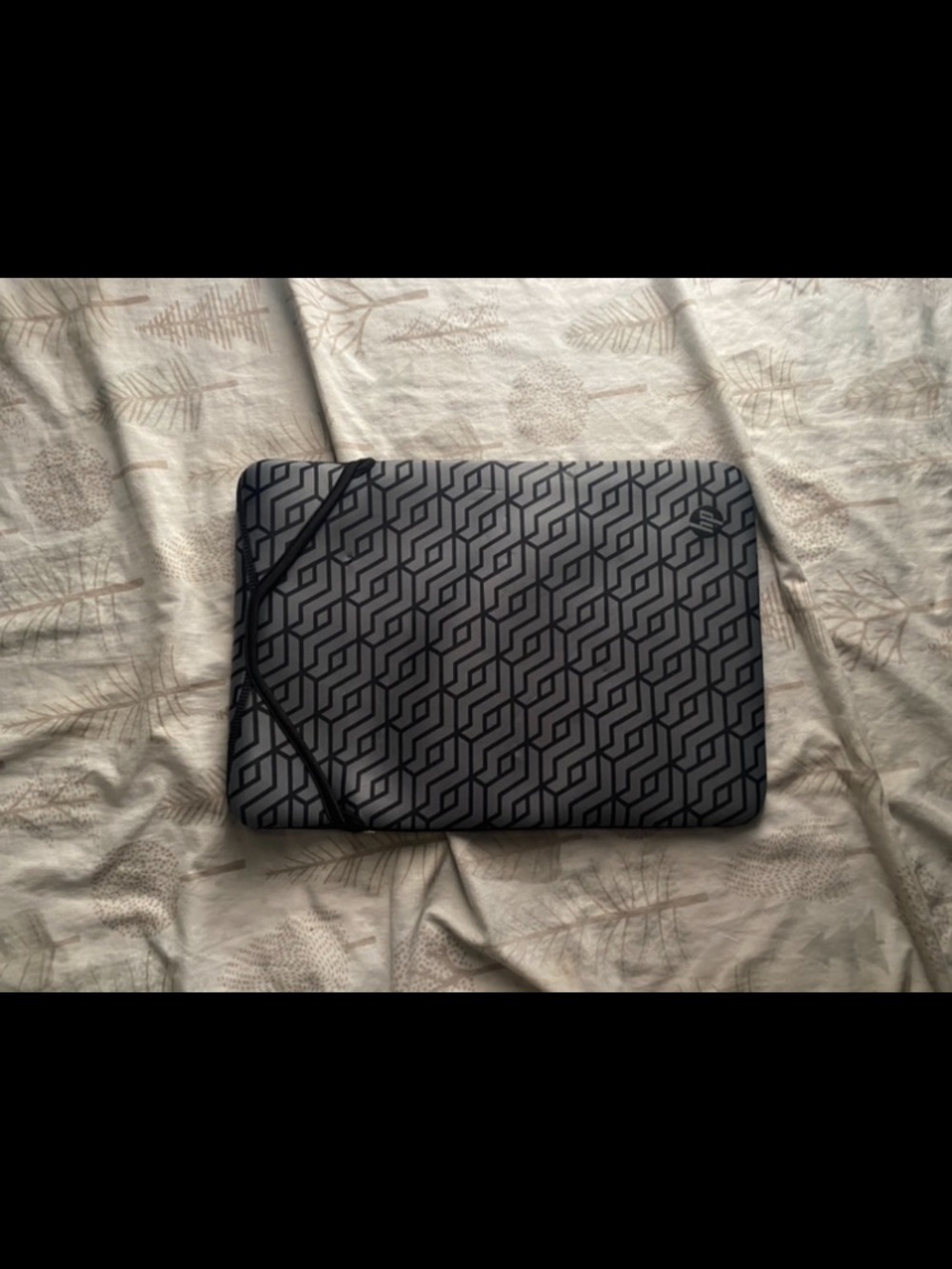 Gray Geometric Laptop Sleeve - Men Bags